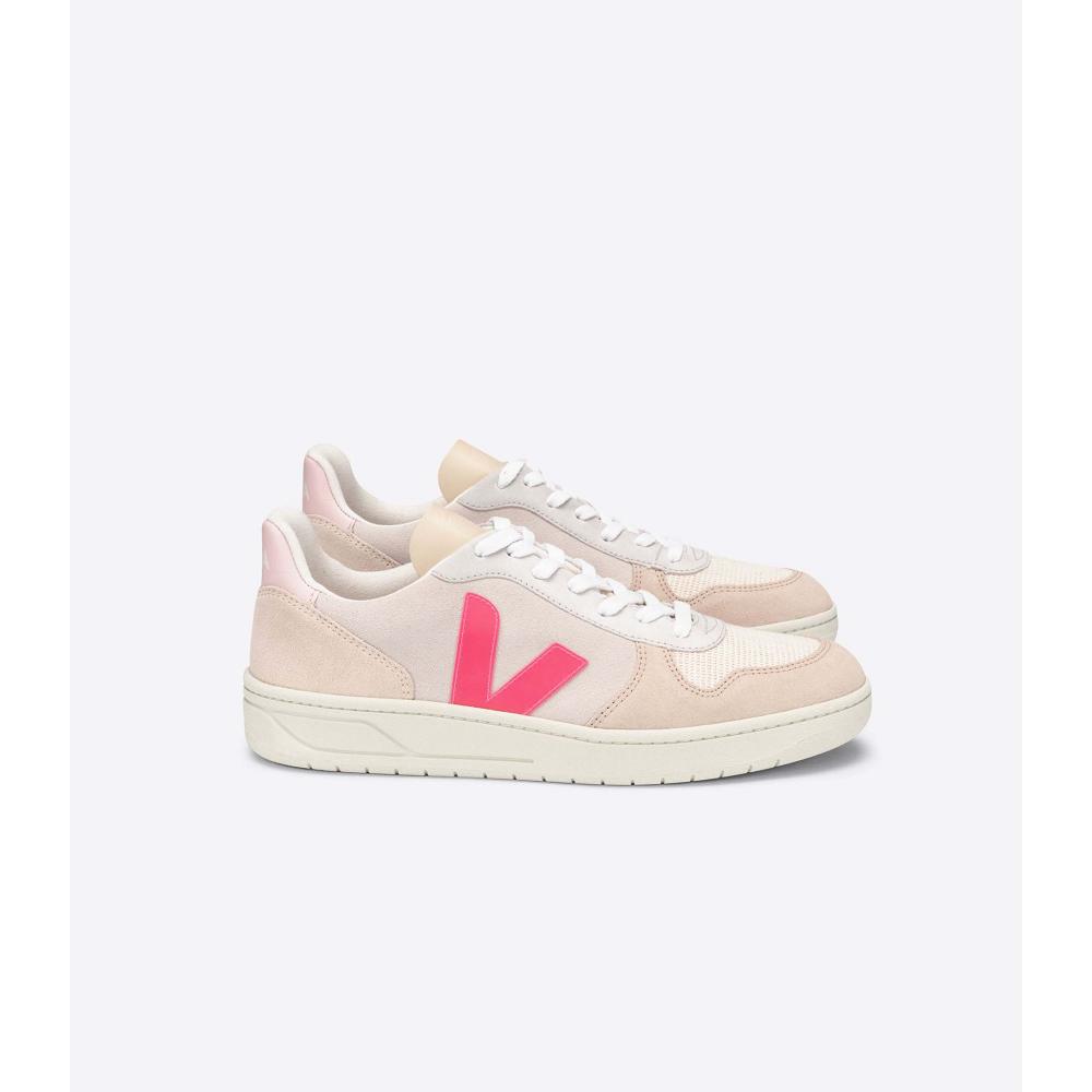 Women\'s Veja V-10 SUEDE Sneakers Beige | ZA 642XYU